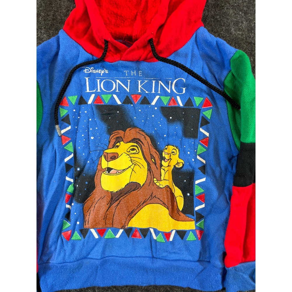 Vintage 90s Disney Lion King Hoodie Mufasa Simba Kids 2T Baby Toddler Boys RARE